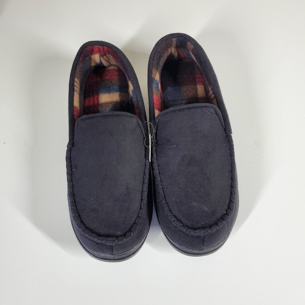 My Soft brand Men's moccasin slippers NWT size 10 black